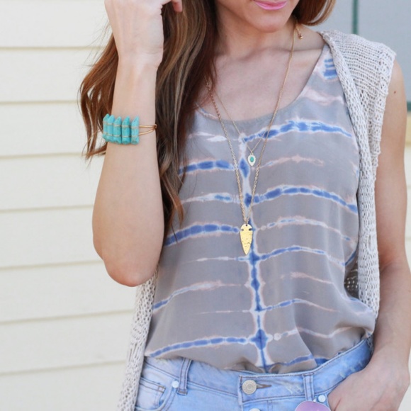 Silk Cynthia Rowley tie dye tank - Picture 1 of 5